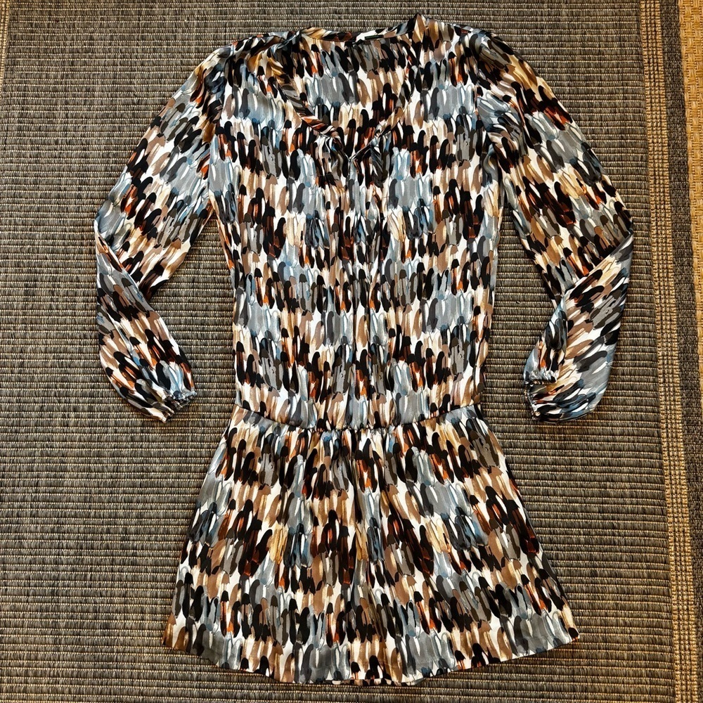 United Colors Of Benetton Black and White Long Sleeve Sheath Dress